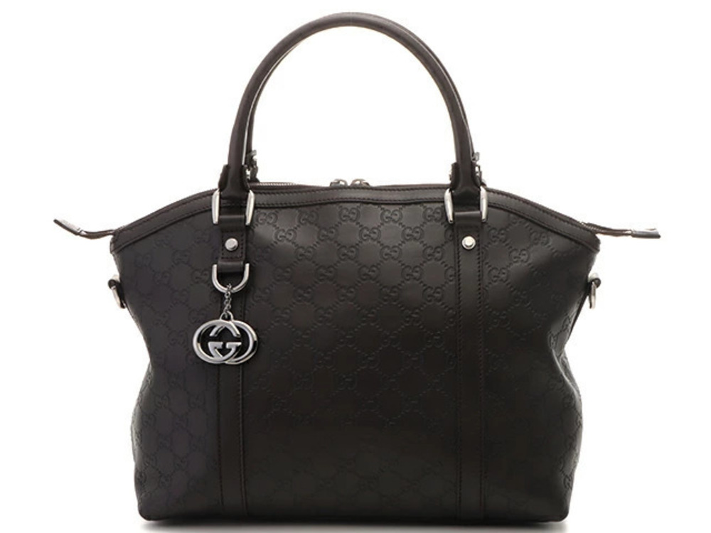 Gucci Guccissima Handbag Brown Leather